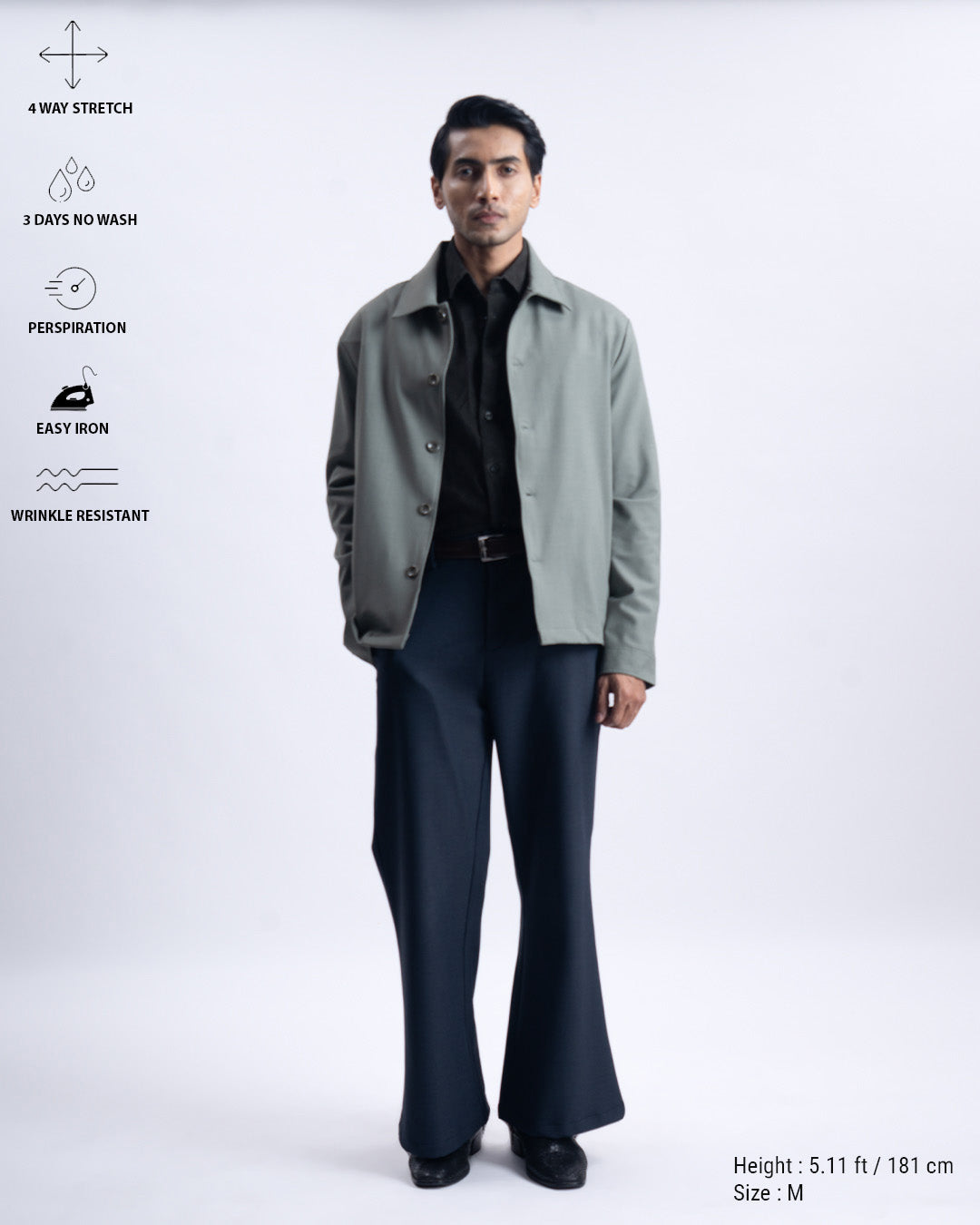 Easy Iron Light-Weight Jacket In Pistachio