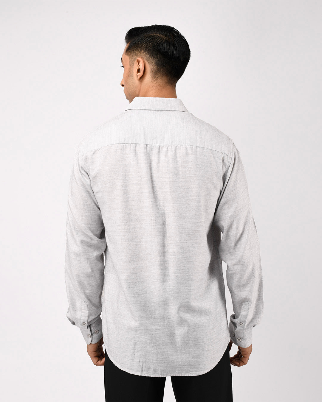 Soft Lyocell Melange Shirt In White