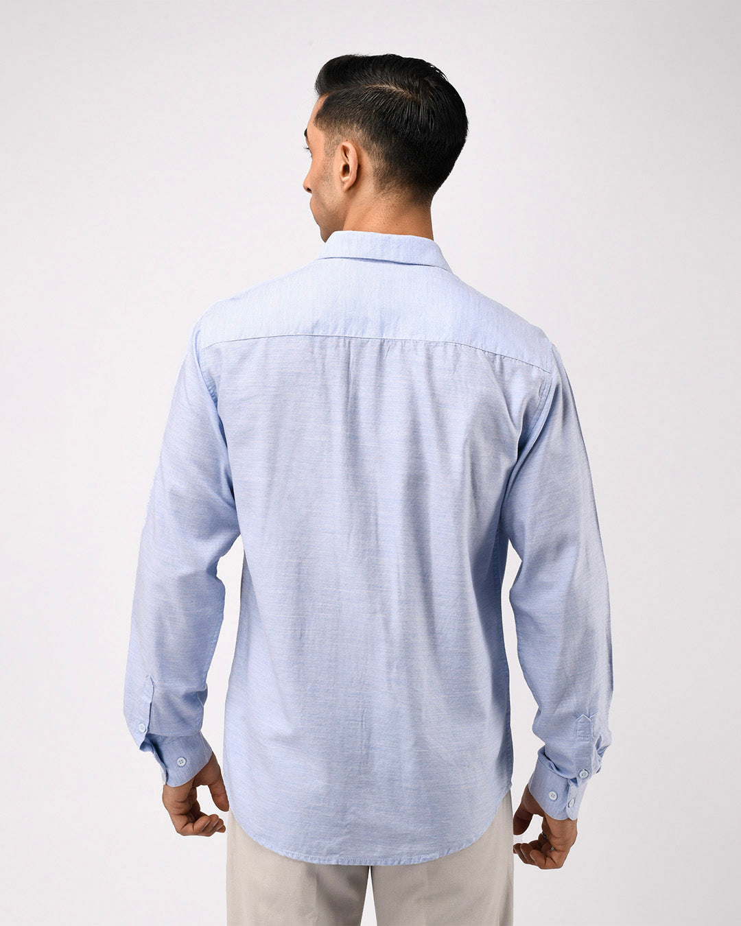 Soft Lyocell Melange Shirt In Blue