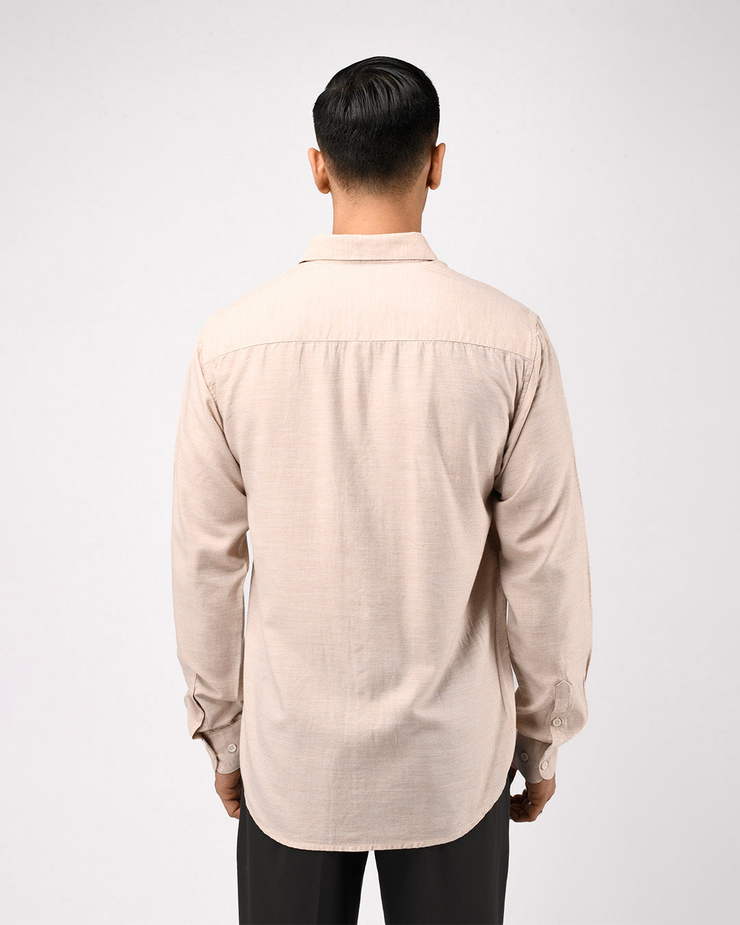 Soft Lyocell Melange Shirt In Cream
