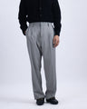 Soft Iron Flexi Relaxed Trouser In Light Grey
