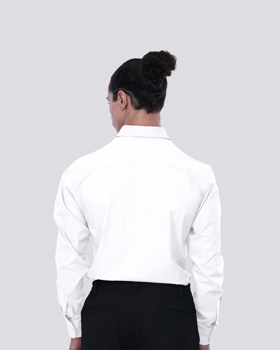 Easy Iron Office Stretch Shirt In White