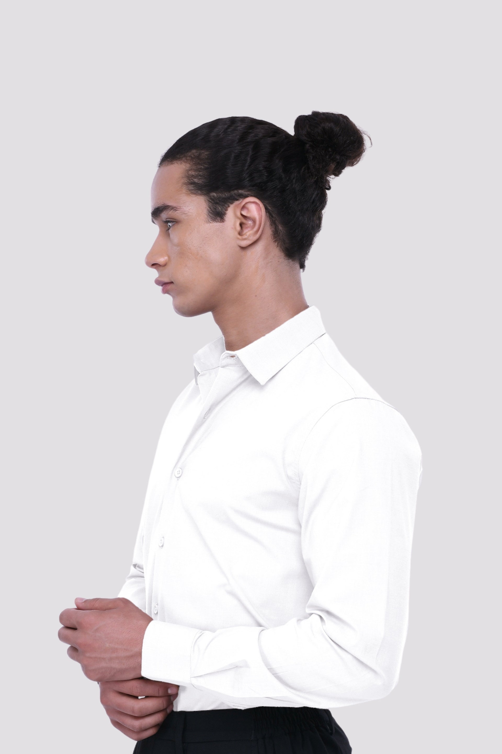 Easy Iron Office Stretch Shirt In White
