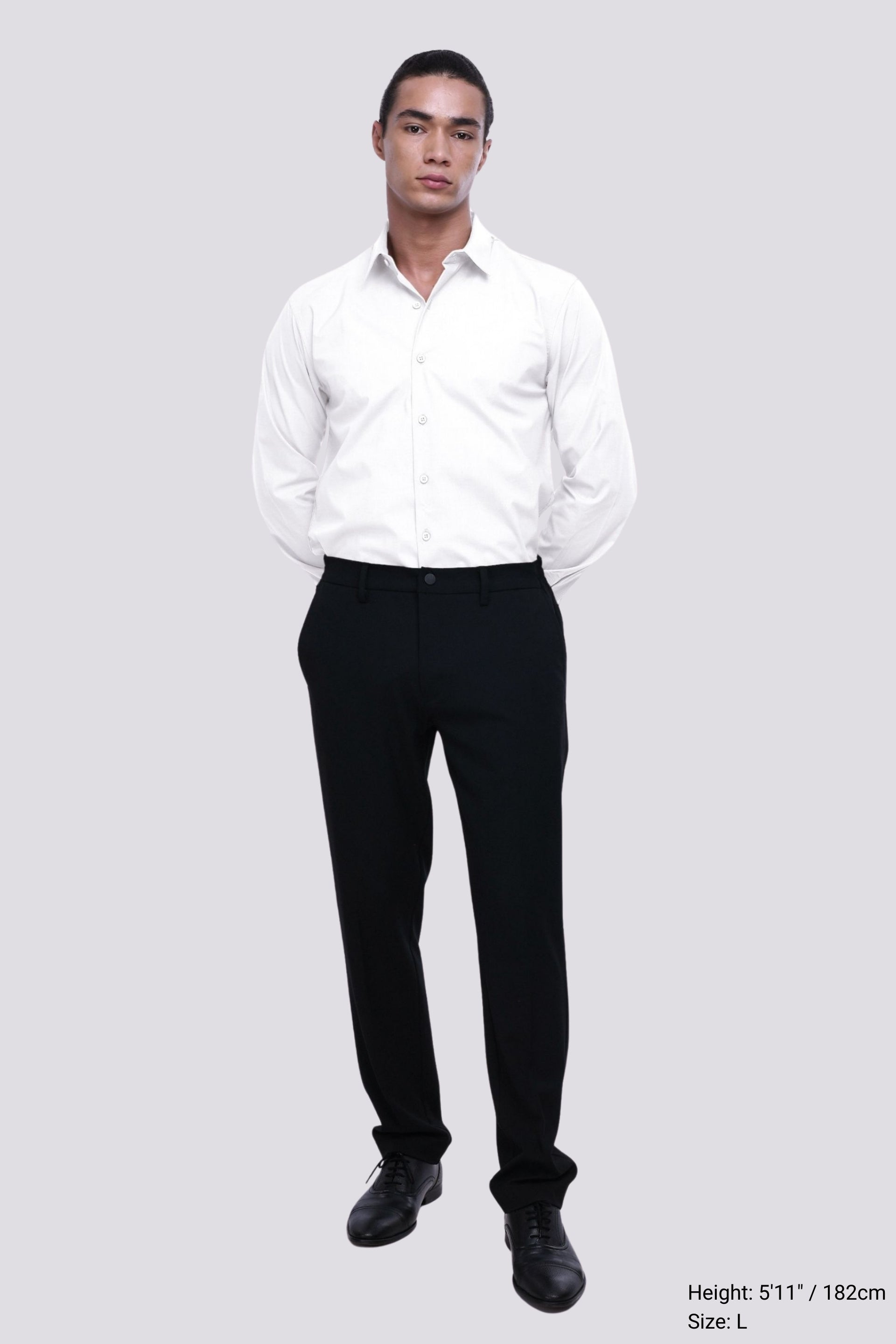 Easy Iron Office Stretch Shirt In White