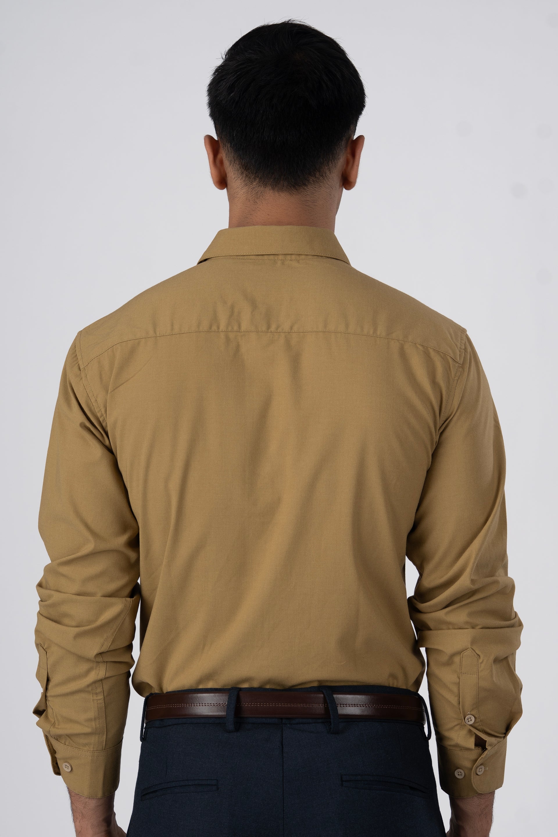 Easy Iron Office Stretch Shirt In Yellow