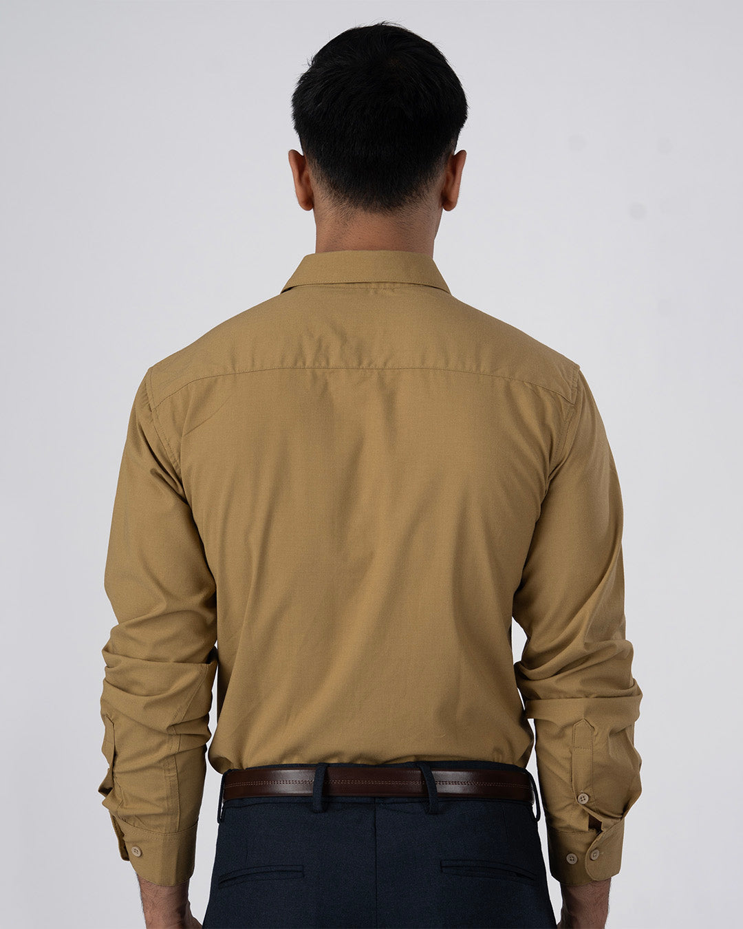 Easy Iron Office Stretch Shirt In Yellow
