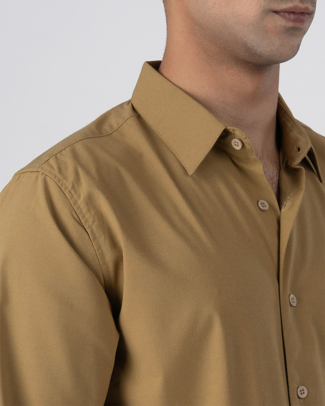 Easy Iron Office Stretch Shirt In Yellow