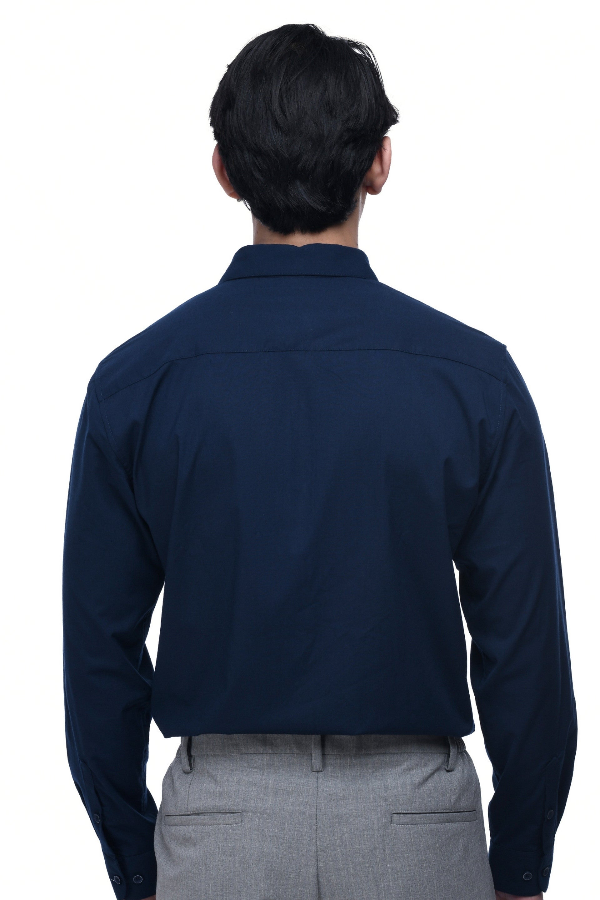 Easy Iron Office Stretch Shirt In Blue