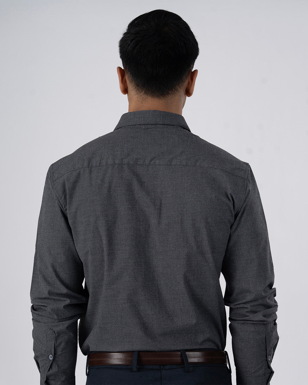 Easy Iron Office Stretch Shirt In Grey
