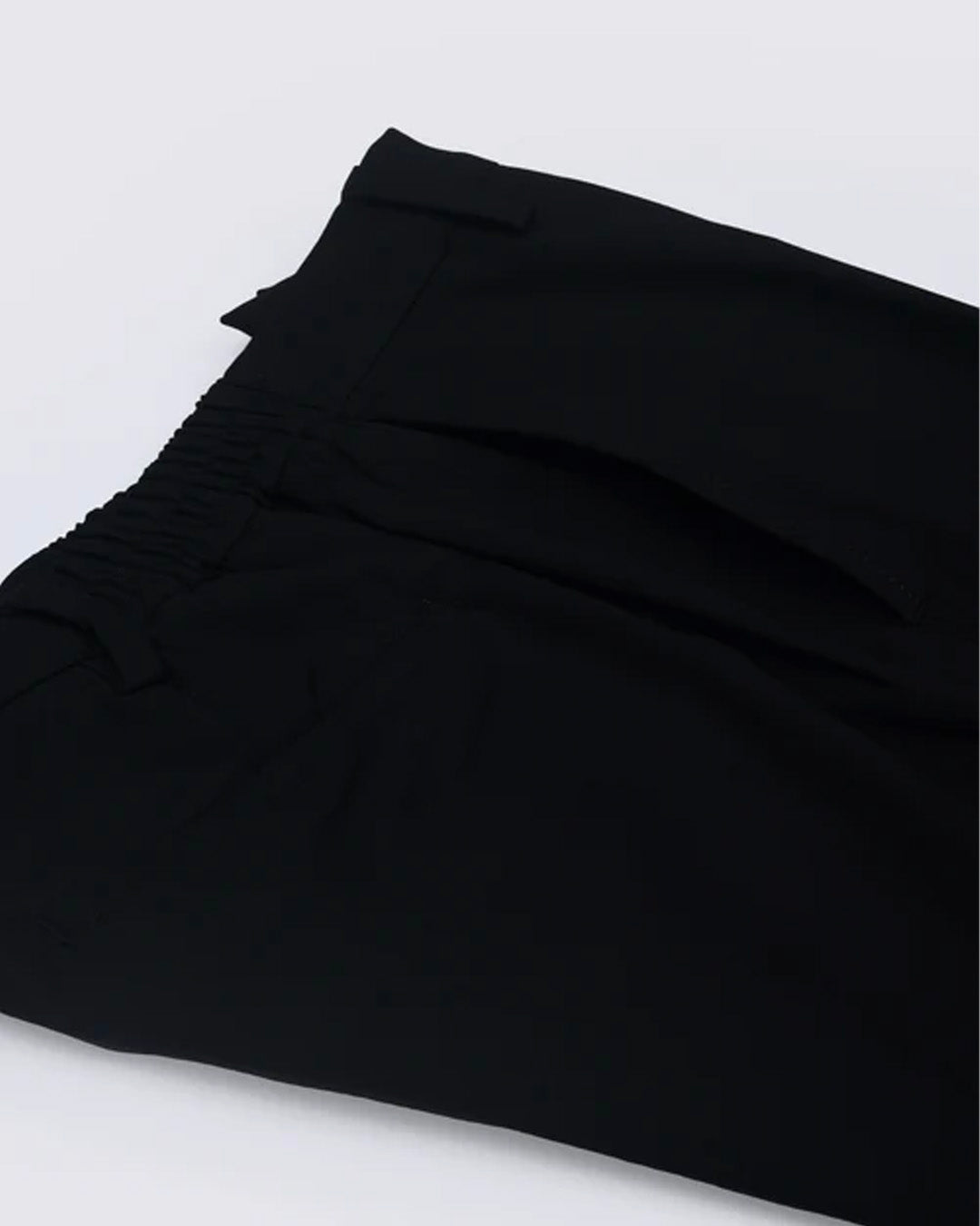 Soft Iron Flexi Tailored Trouser In Black