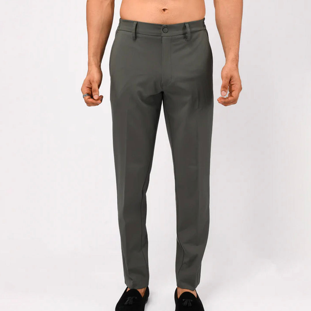 Soft Iron Flexi Tailored Trouser In Grey