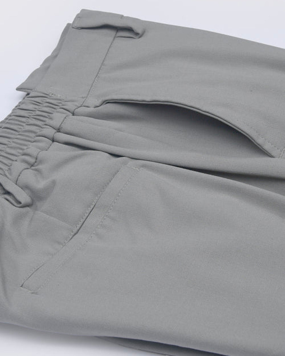 Soft Iron Flexi Tailored Trouser In Light Grey