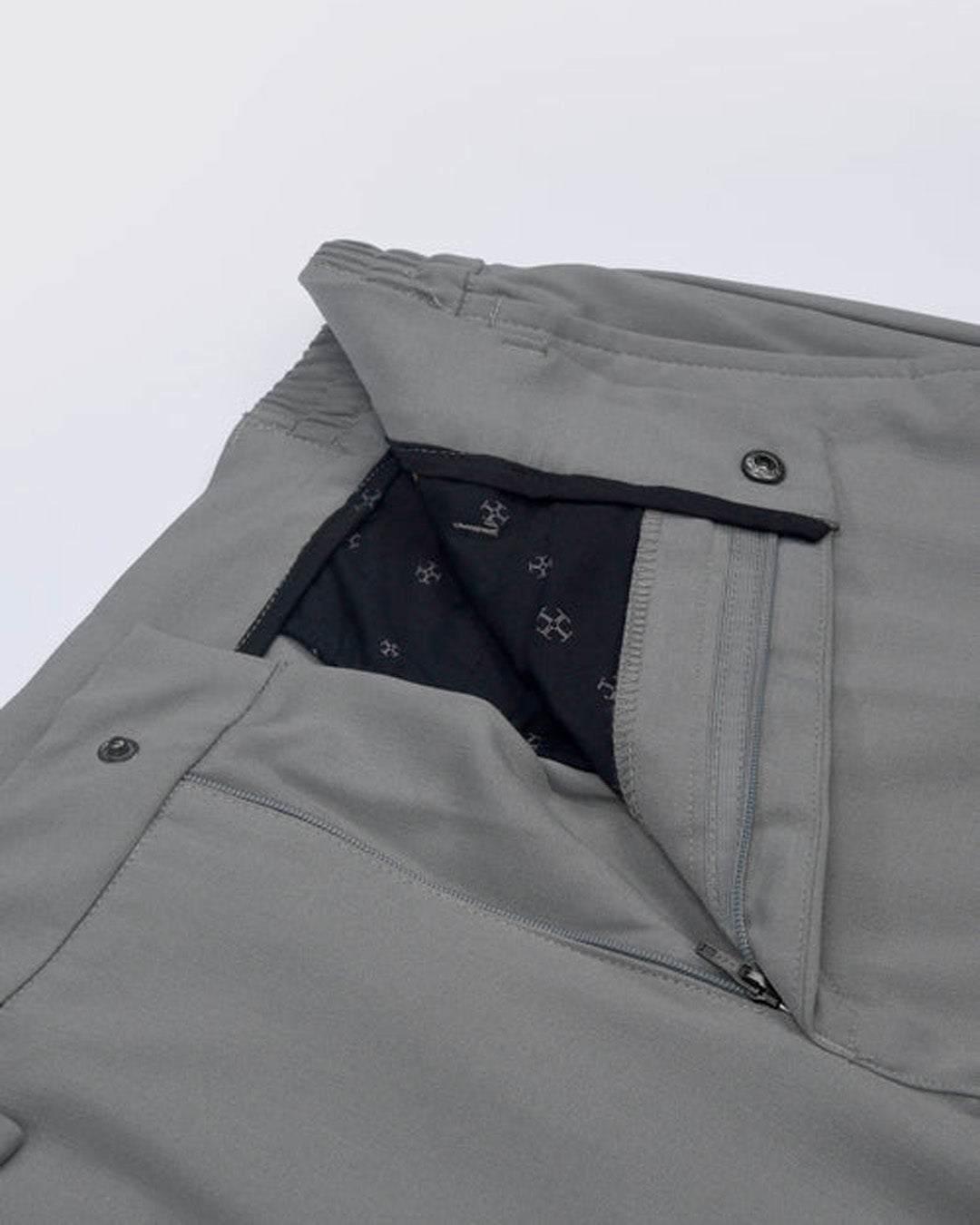 Soft Iron Flexi Tailored Trouser In Light Grey