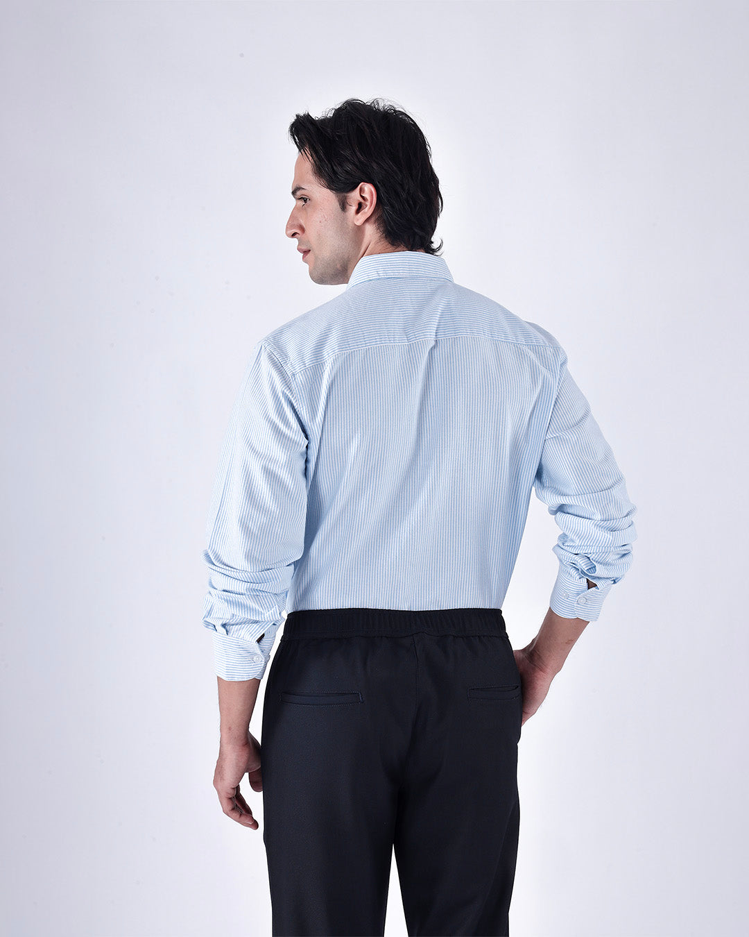 Classic Oxford Stripe Shirt In Blue