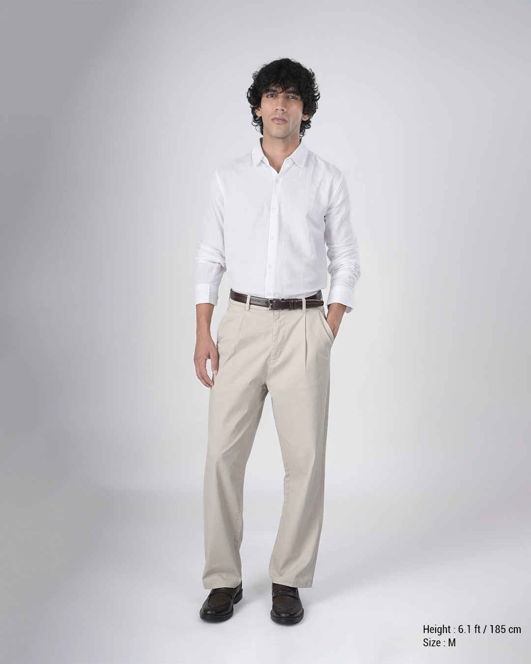 Classic Fused Linen Shirt In White