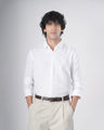 Classic Fused Linen Shirt In White