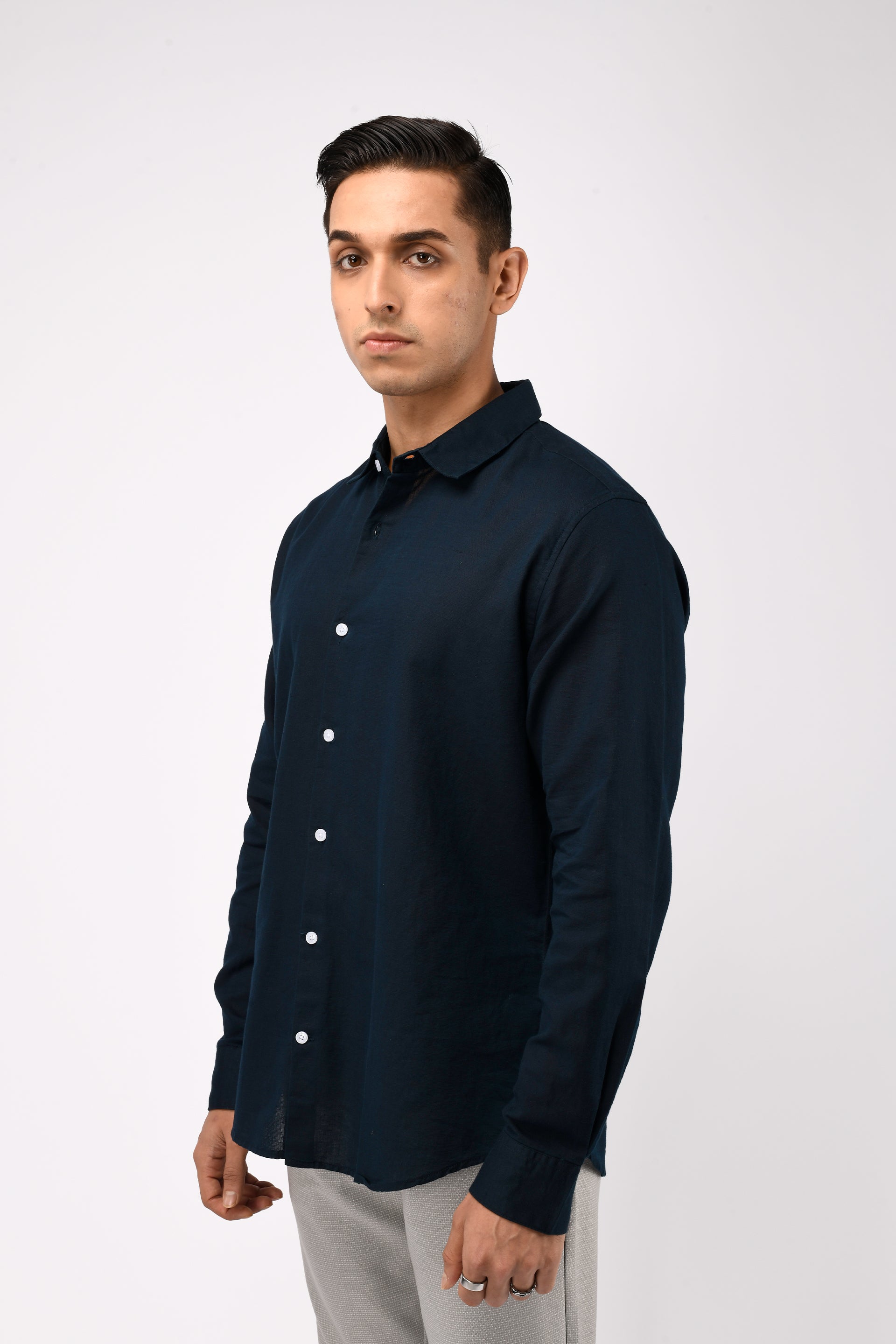 CLASSIC FUSED LINEN SHIRT