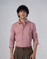 Classic Fused Linen Shirt In Pink