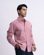 Fused Linen Tailored Shirt In Pink