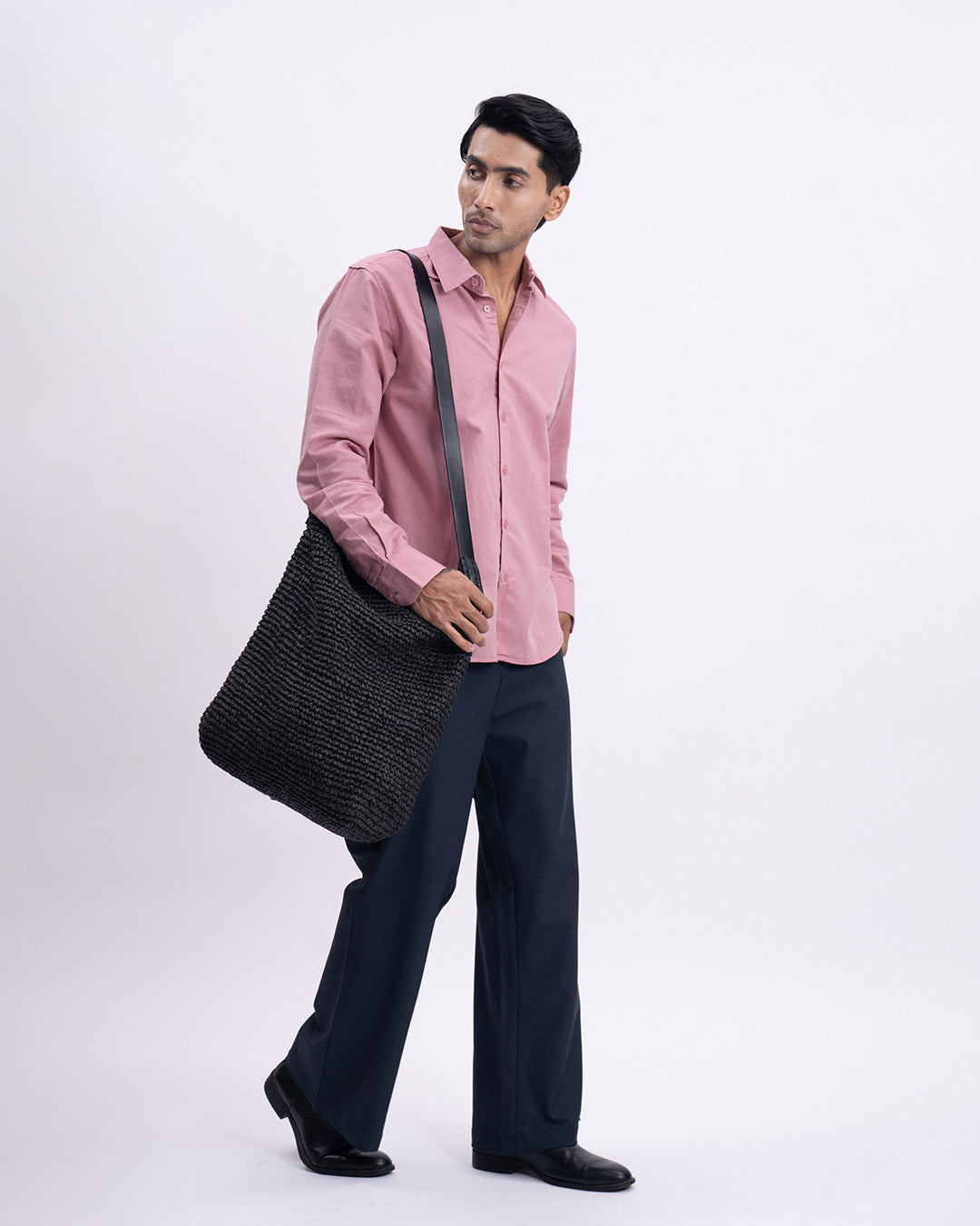 Fused Linen Tailored Shirt In Pink