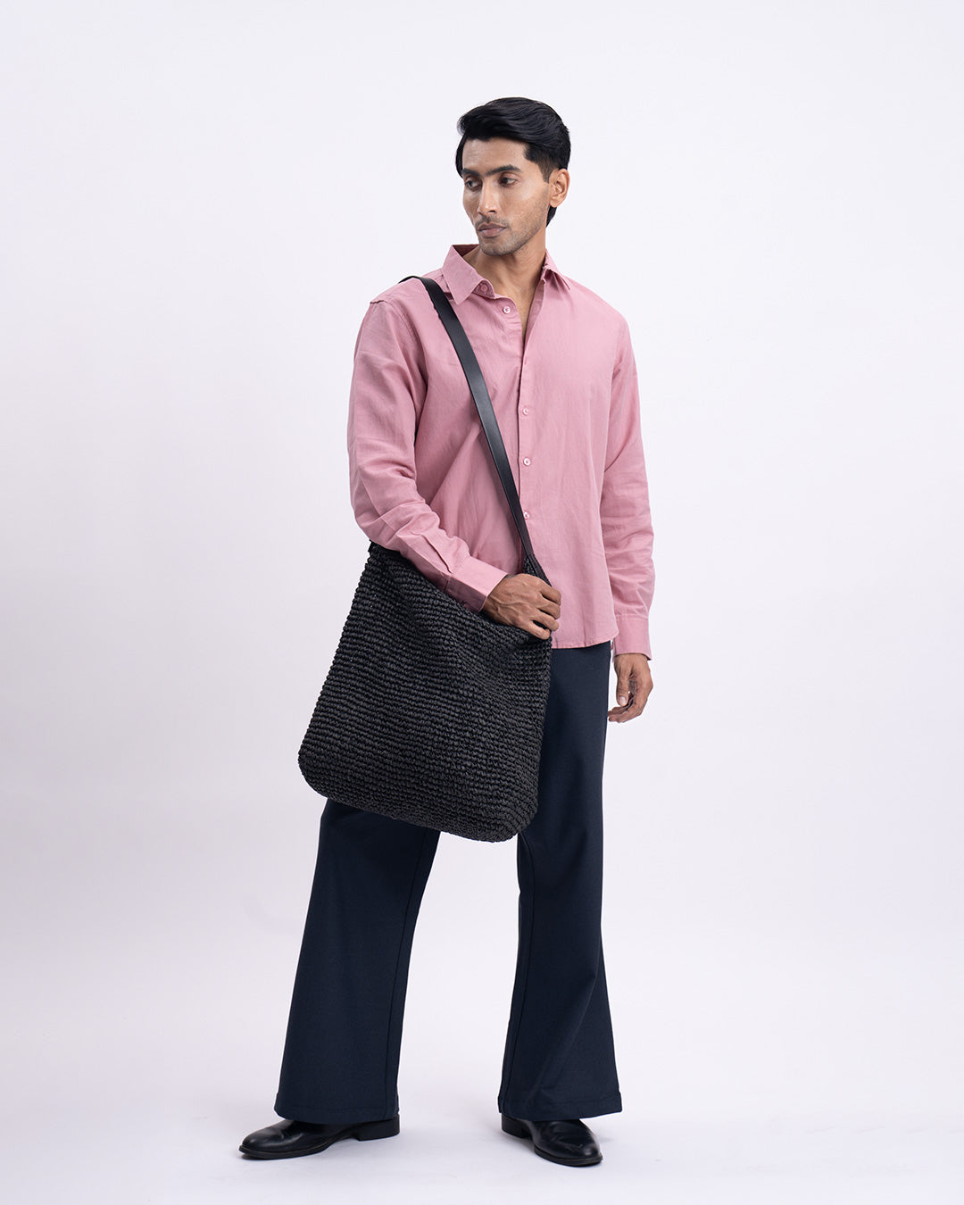 Fused Linen Tailored Shirt In Pink