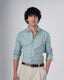 Classic Fused Linen Shirt In Green