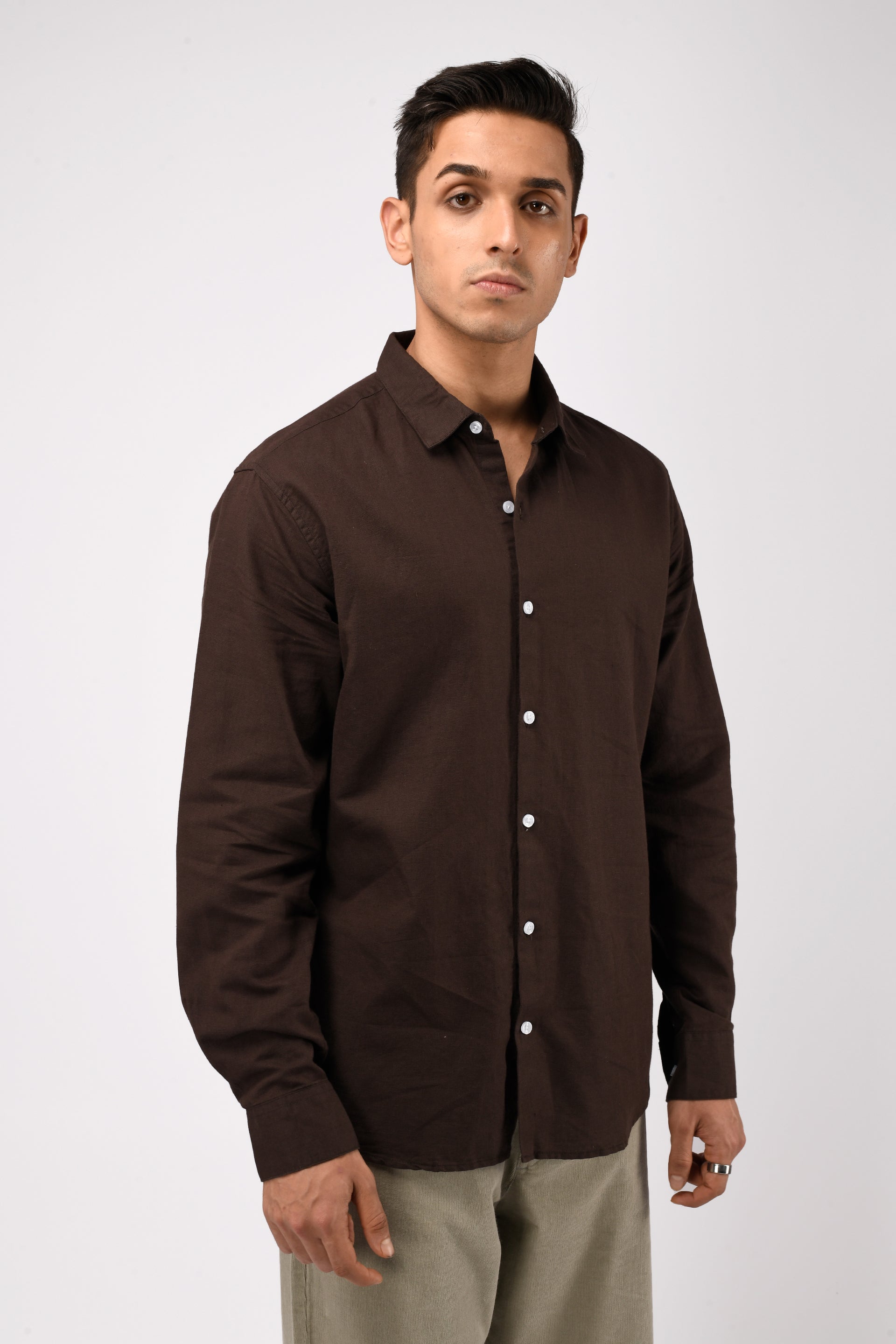 CLASSIC FUSED LINEN SHIRT