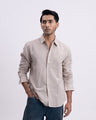 Fused Linen Tailored Shirt In Cream