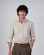Classic Fused Linen Shirt In Cream