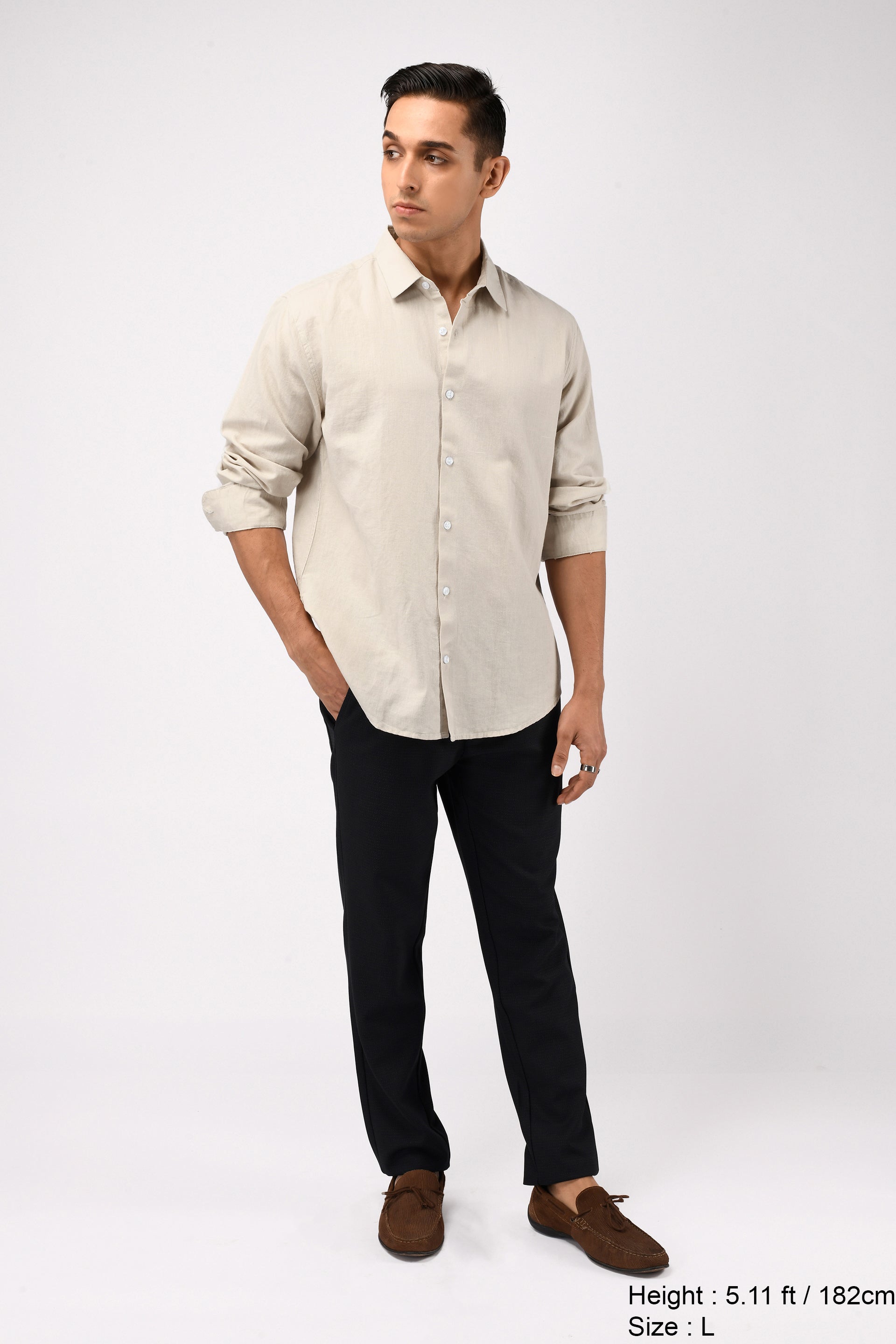 CLASSIC FUSED LINEN SHIRT