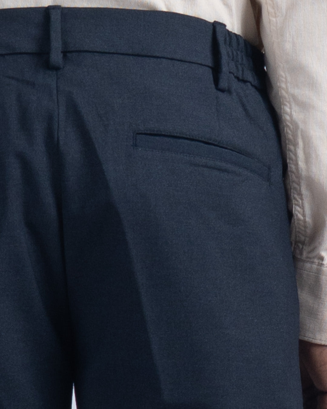 Easy Iron Flexi Tailored Trouser In Navy