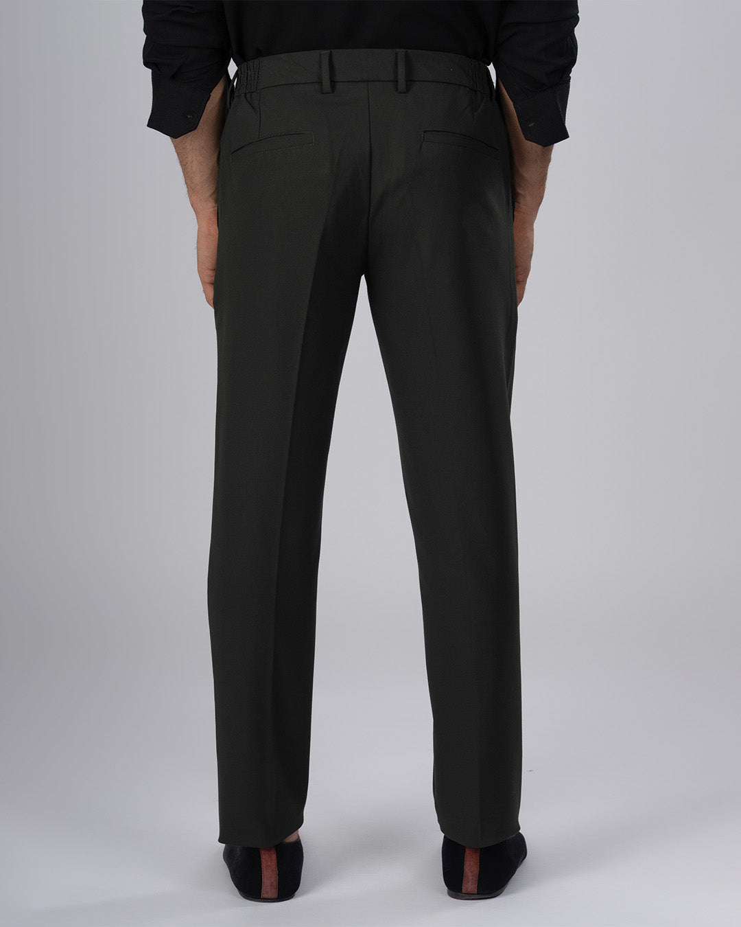 Easy Iron Flexi Tailored Trouser In Olive