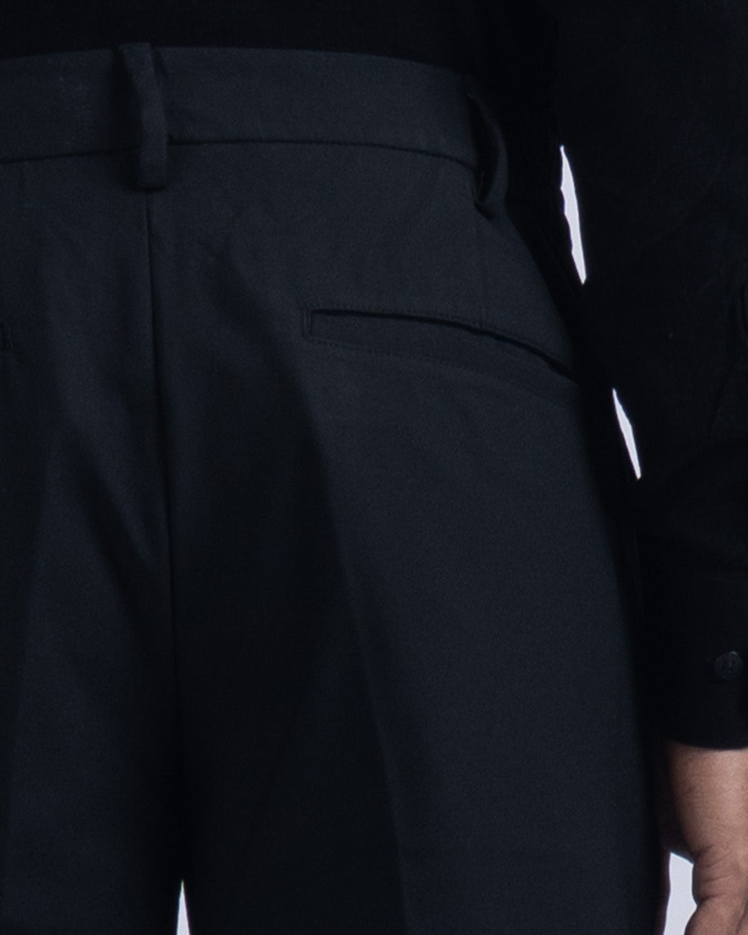 Easy Iron Flexi Tailored Trouser In Black