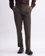Easy Iron Flexi Tailored Trouser In Brown
