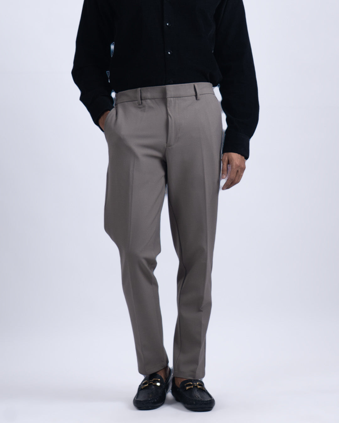 Easy Iron Flexi Tailored Trouser In Beige