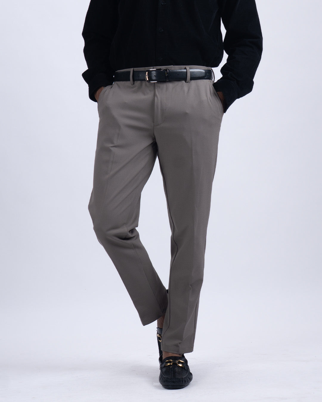 Easy Iron Flexi Tailored Trouser In Beige