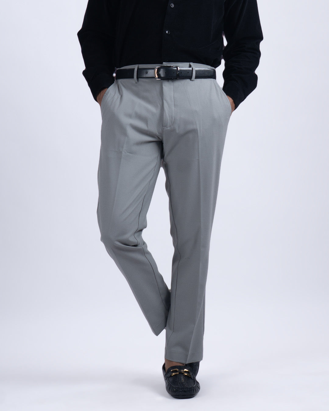 Easy Iron Flexi Tailored Trouser In Grey