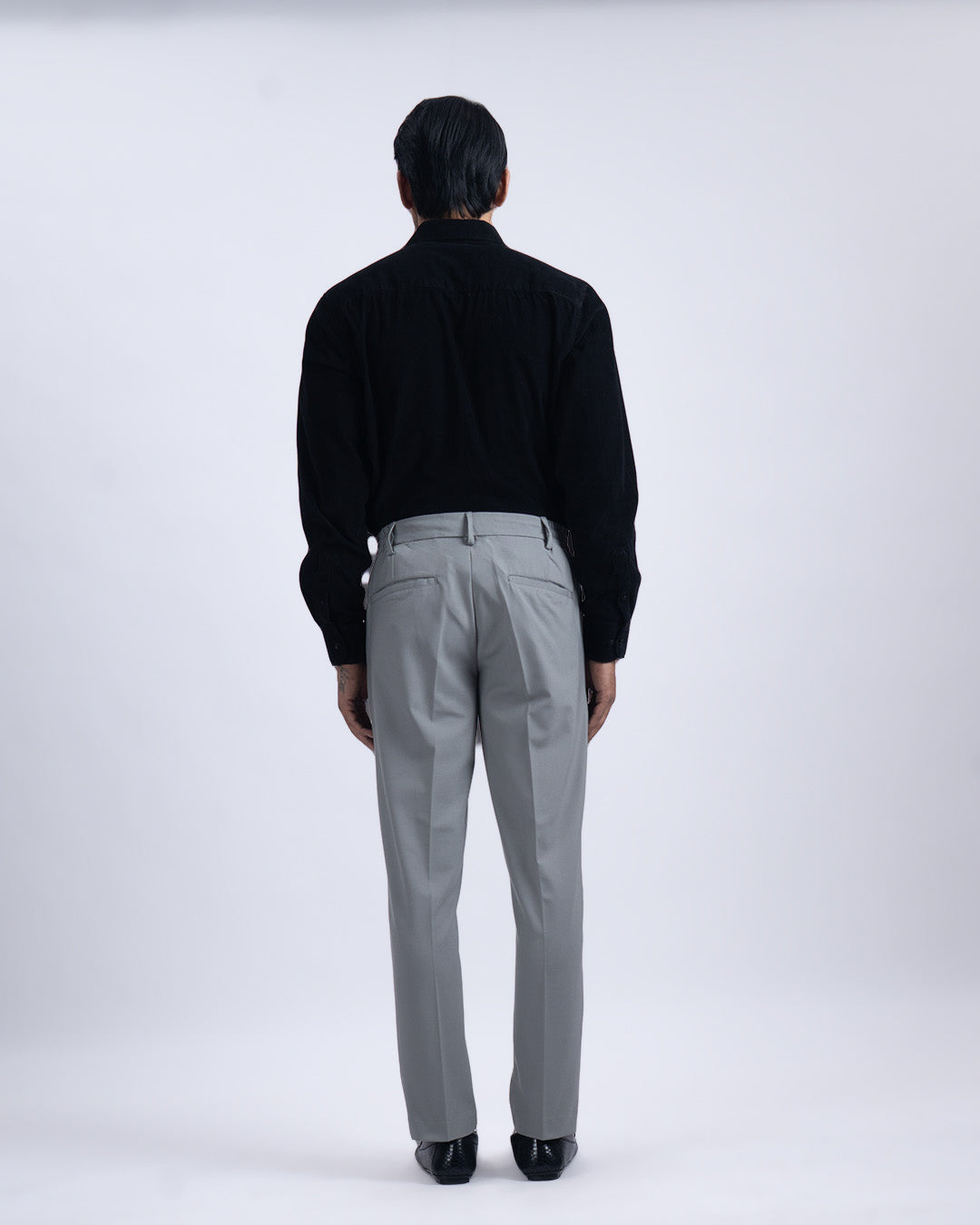 Easy Iron Flexi Tailored Trouser In Grey