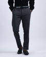 Easy Iron Flexi Tailored Trouser In Dark Grey