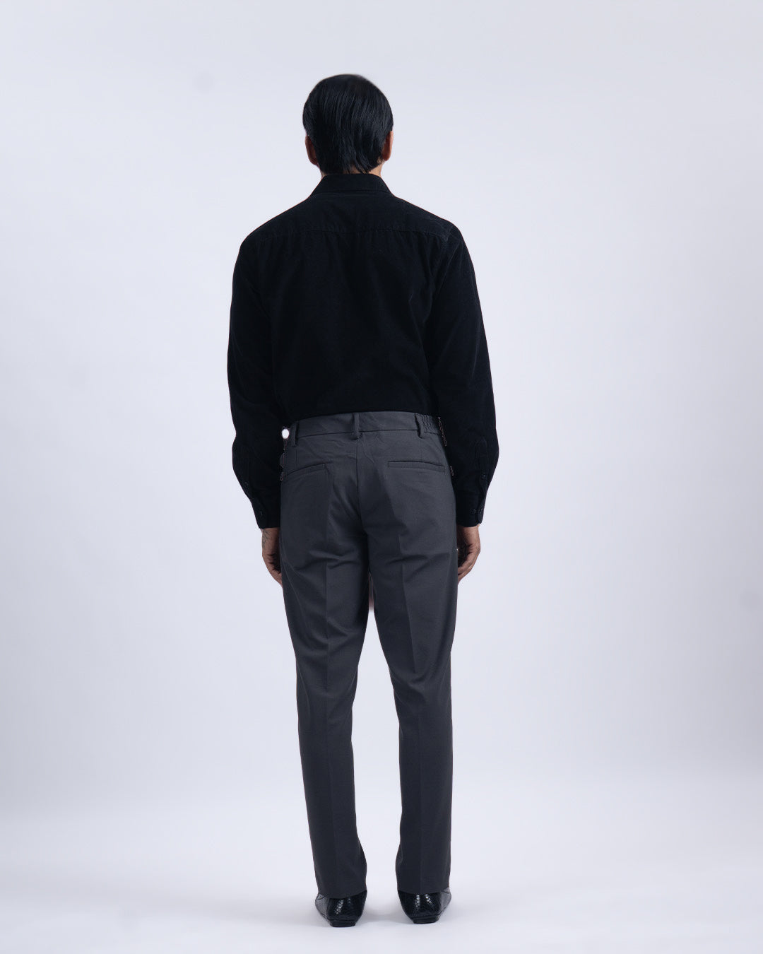 Easy Iron Flexi Tailored Trouser In Dark Grey