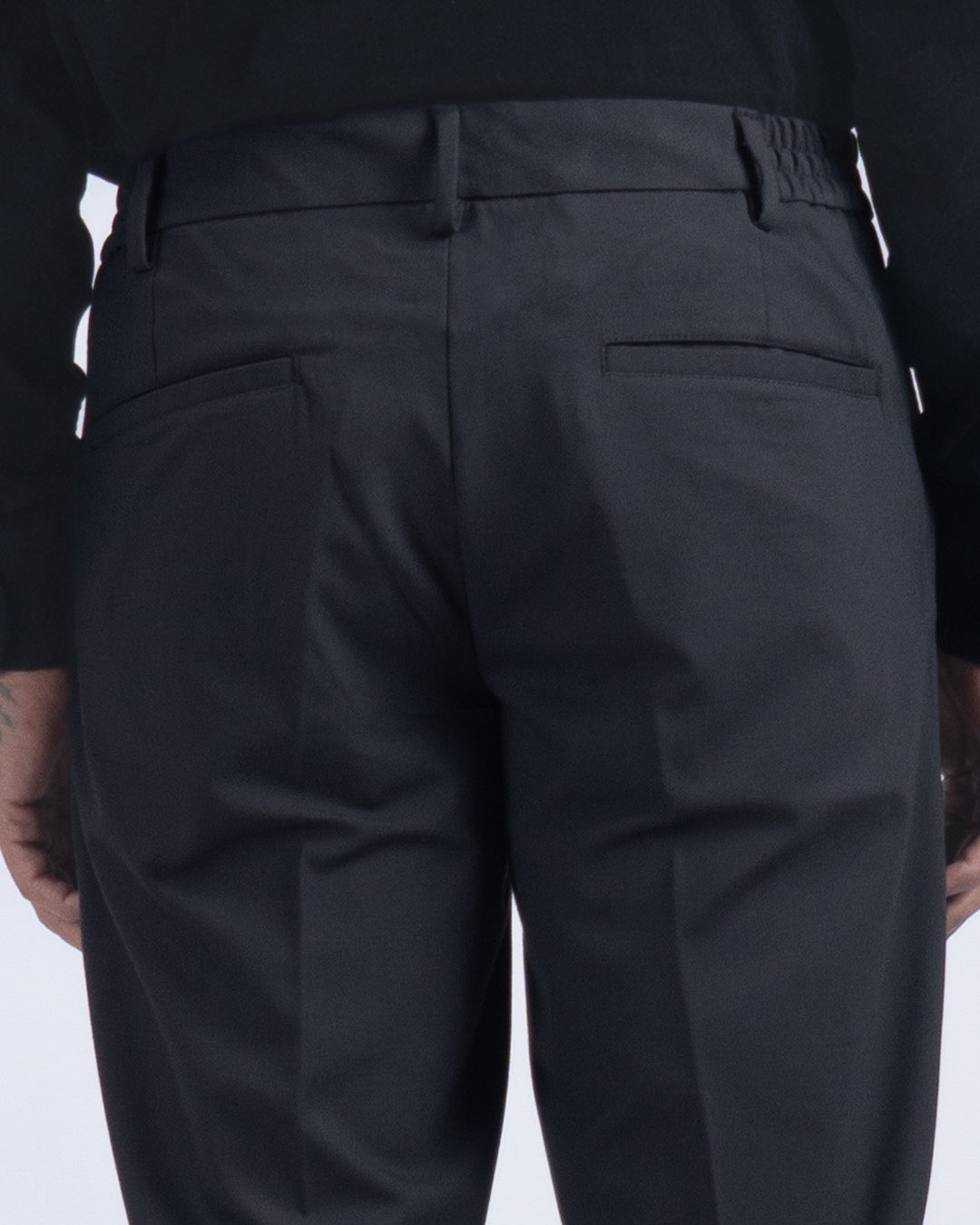 Easy Iron Flexi Tailored Trouser In Dark Grey