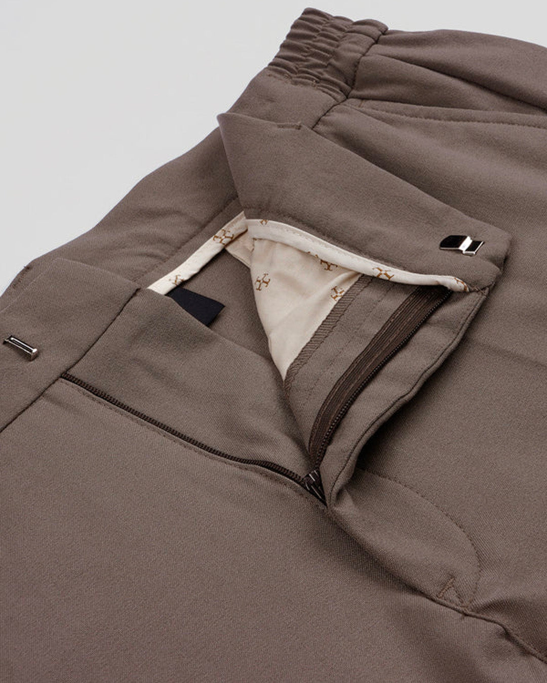 Easy Iron Flexi Tailored Trouser In Beige