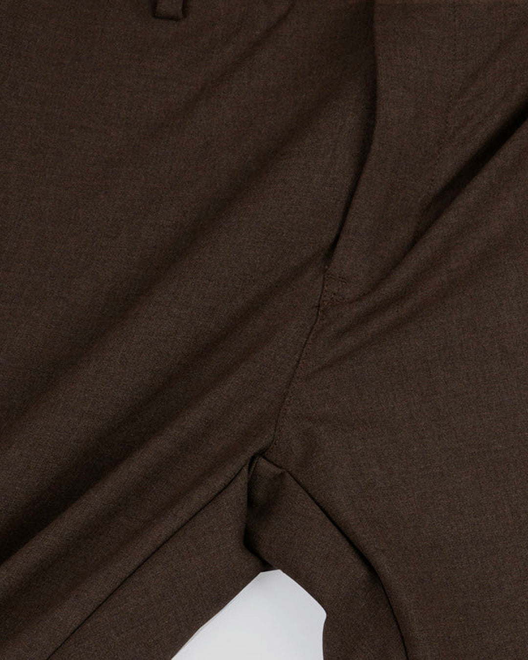 Easy Iron Flexi Tailored Trouser In Brown