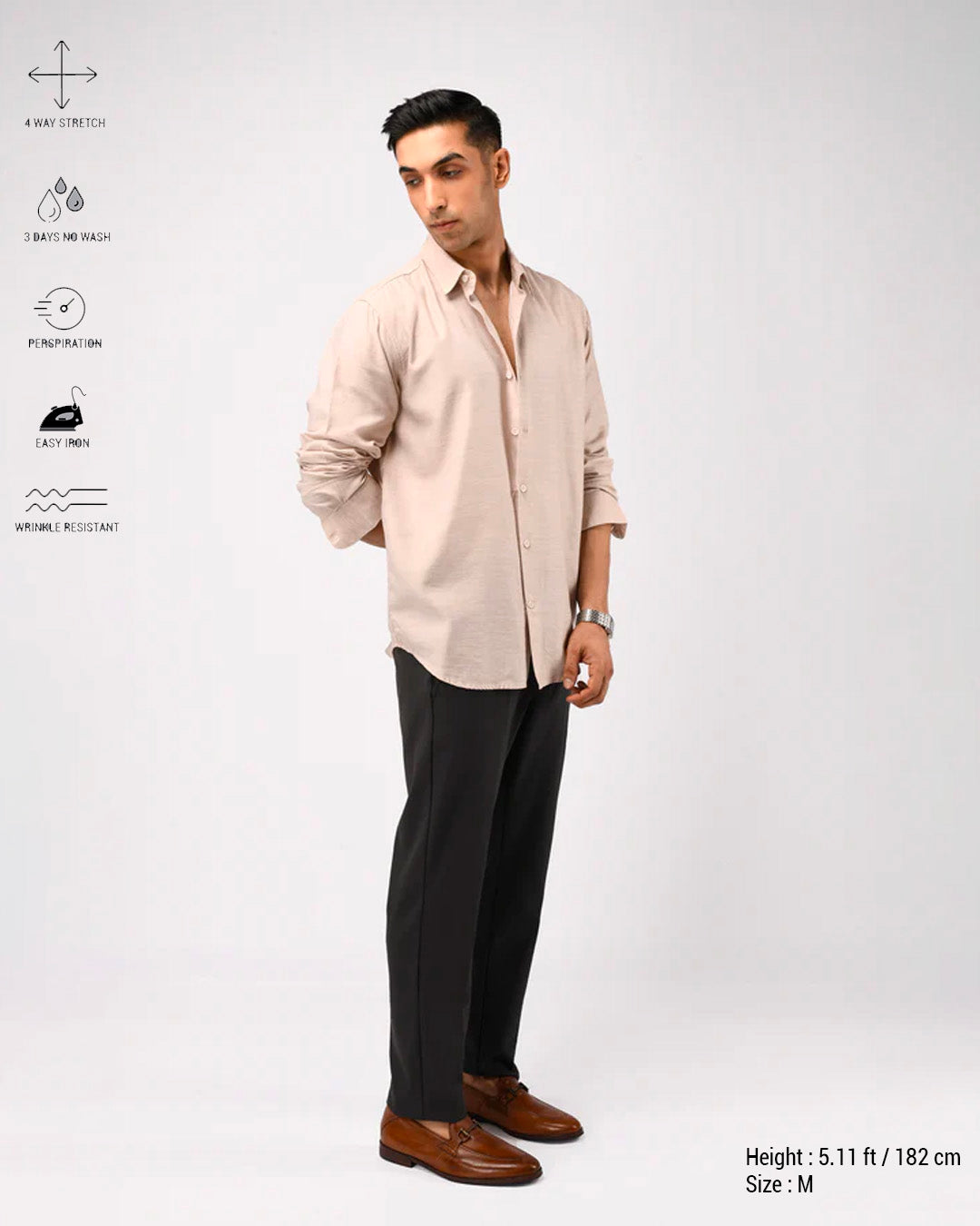 Easy Iron Flexi Tailored Trouser In Dark Grey