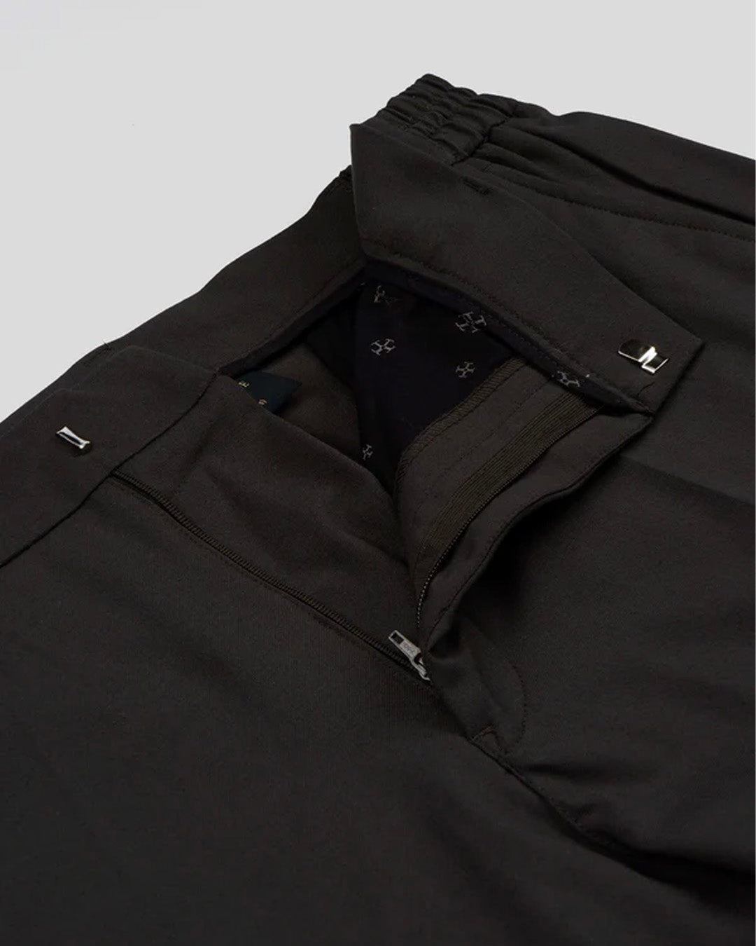 Easy Iron Flexi Tailored Trouser In Dark Grey
