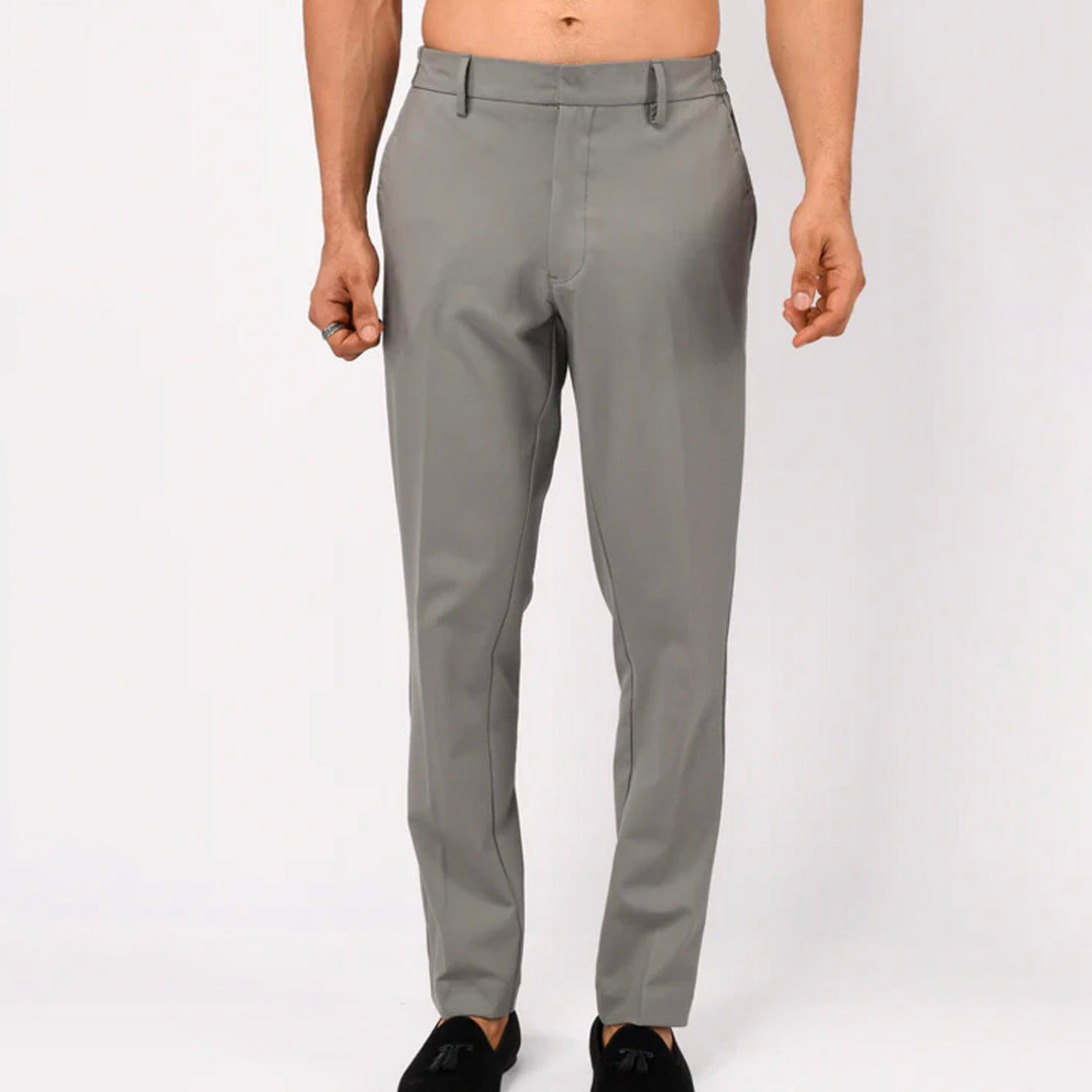 Easy Iron Flexi Tailored Trouser In Grey