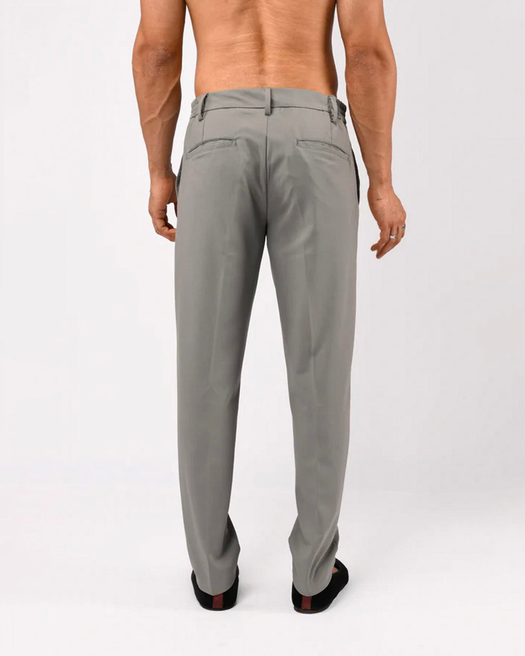Easy Iron Flexi Tailored Trouser In Grey