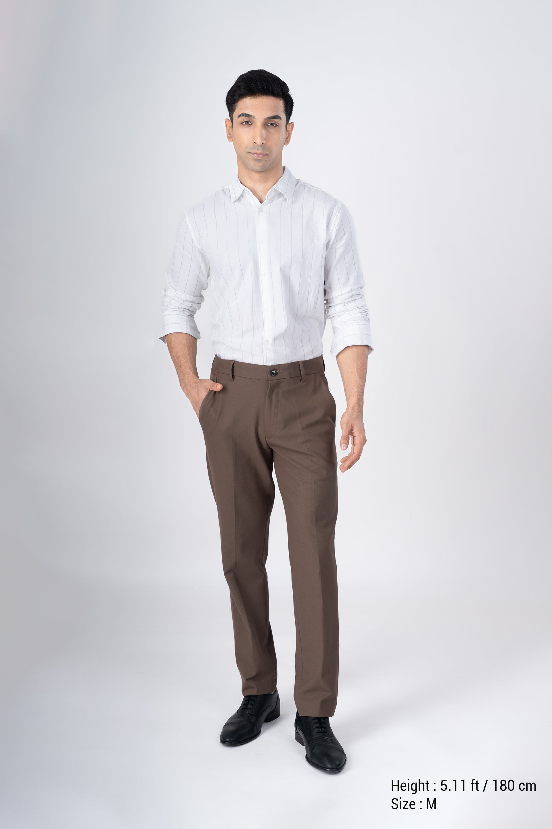 Soft Stripe Tailored Shirt In White