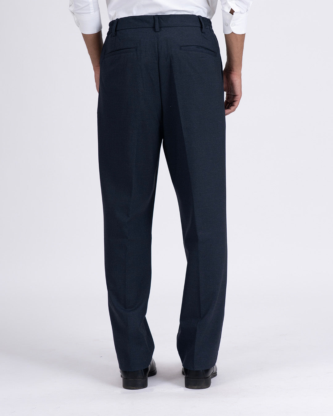 Easy Iron Flexi Relaxed Trouser In Navy