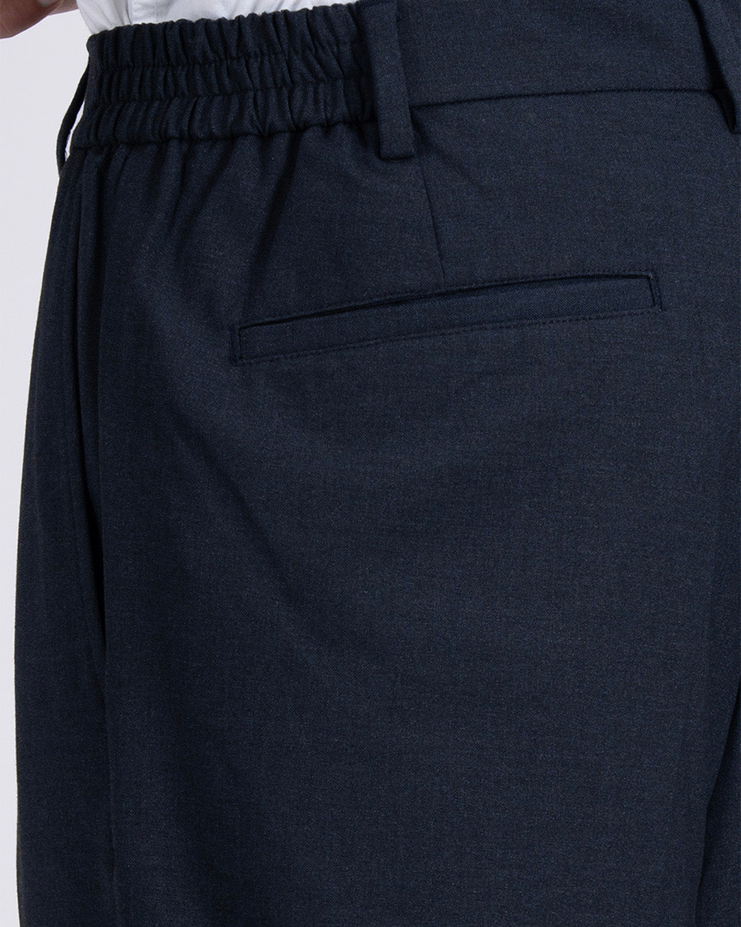 Easy Iron Flexi Relaxed Trouser In Navy